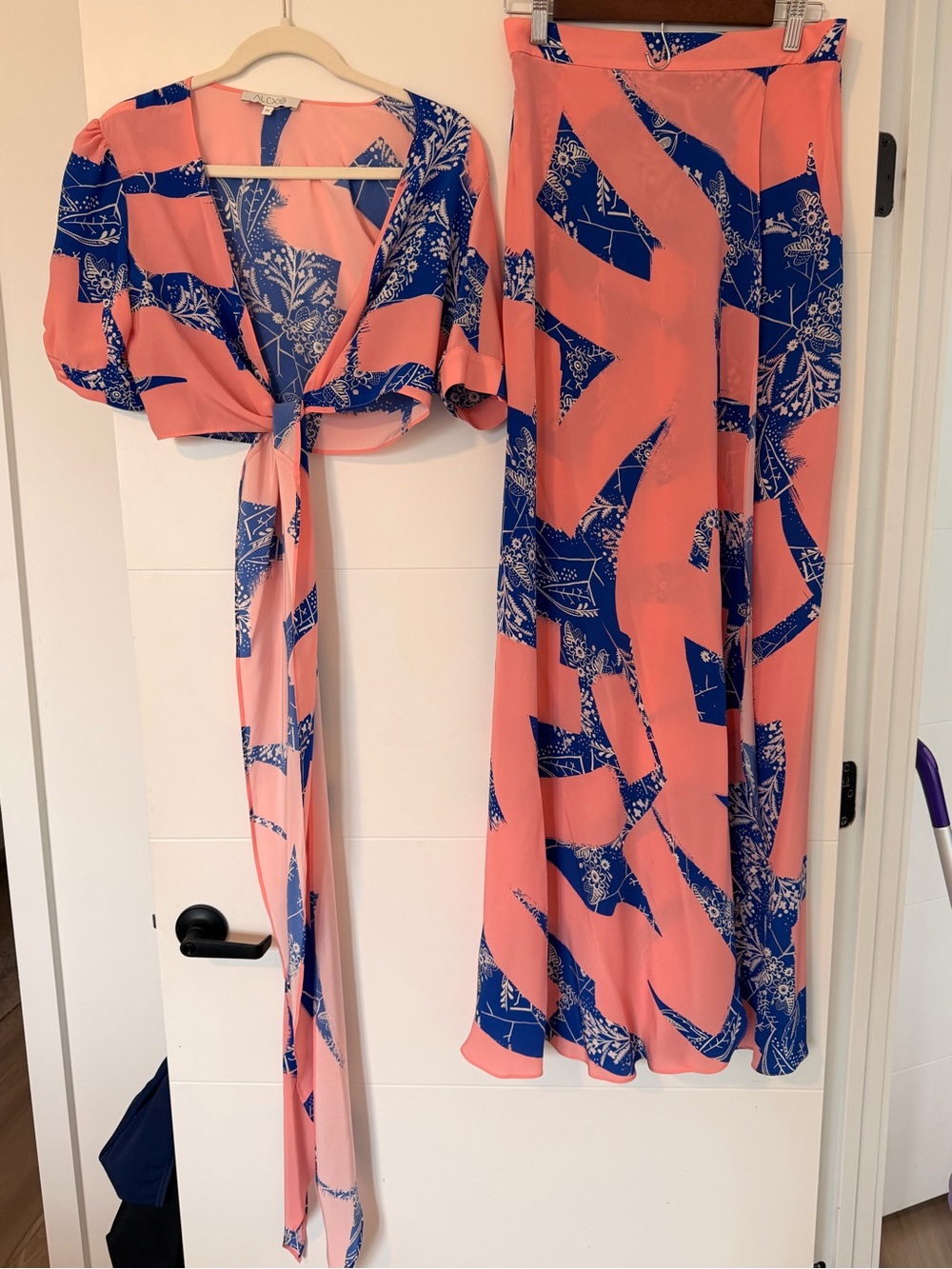 Alexis Pink and Blue Printed Dress